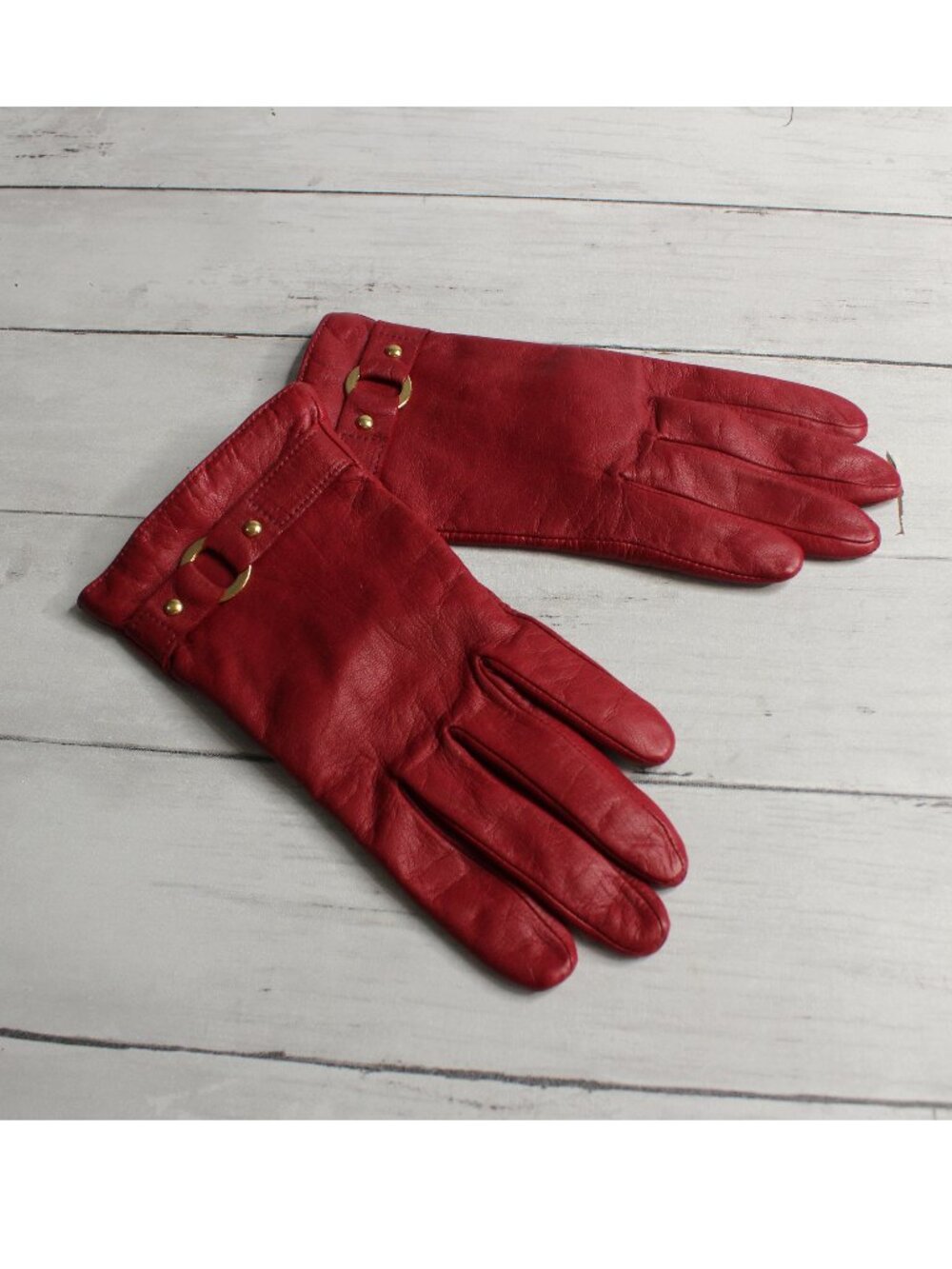 Wilson's Leather Vintage Women's Red Driving Gloves